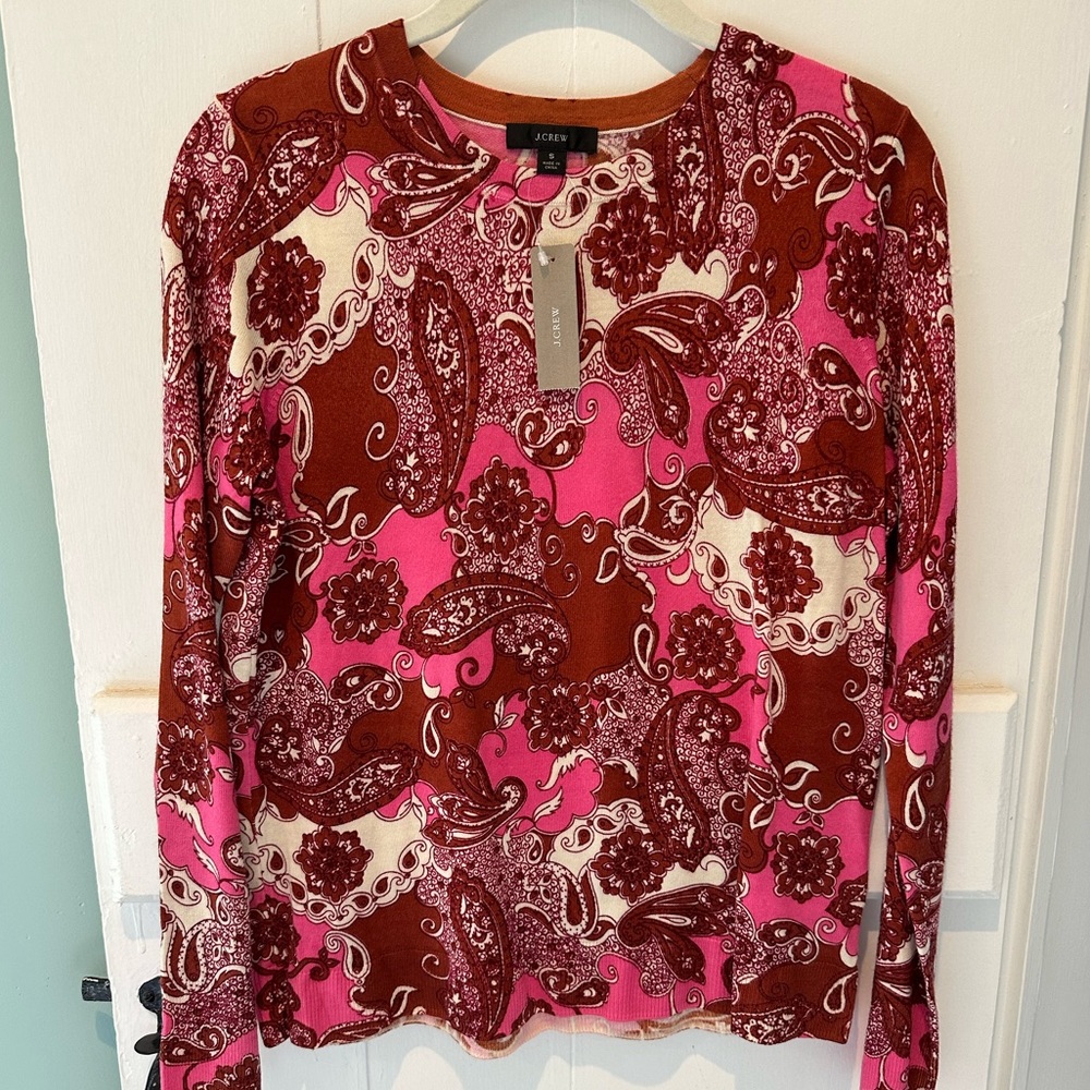 JCrew sz Small paisley sweater